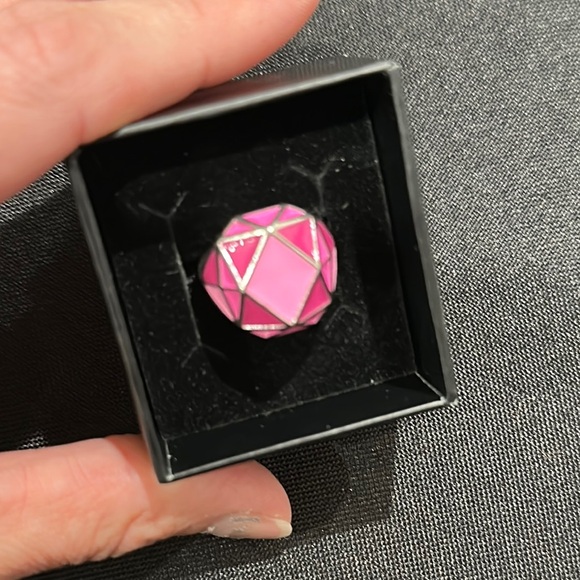 Pink Geometric Statement Ring - Picture 2 of 2